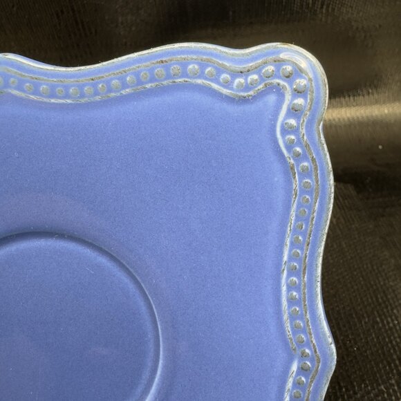 Pierre Deux Blue Teacup And Saucer Set Ceramic Made In Portugal Cup Plate READ - Picture 8 of 16